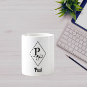 Elegante Geometrische Initiaal Monogram P Koffiemok