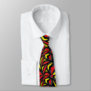 Elegante geometrische kleurrijke driehoekstrepen stropdas