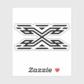 Elegante Geometrische Letter X Monogram Sticker (Vel)