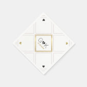 elegante geometrische lijnen met monogram . bruilo servetten (Hoek)