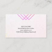 Elegante geometrische lijnen visitekaartje (Achterkant)