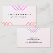 Elegante geometrische lijnen visitekaartje (Voorkant / Achterkant)