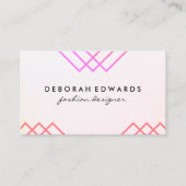 Elegante geometrische lijnen visitekaartje (Voorkant)