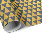 Elegante geometrische marine blauwe kerstboom vaka cadeaupapier (Rol Hoek)