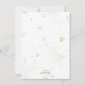 Elegante geometrische munt-gouden bruiloft uitnodi kaart (Achterkant)