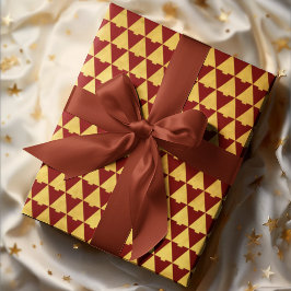 Elegante geometrische Ruby kerstboom vakantie Cadeaupapier