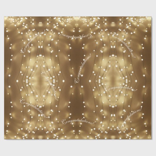 Elegante geometrische slinger van lichten feesteli cadeaupapier (Vlak)