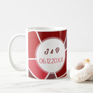 Elegante Geometrische Trouwdag Koffiemok