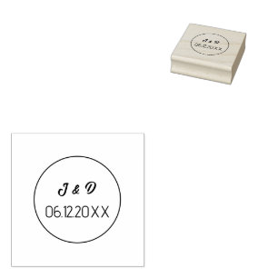 Elegante Geometrische Trouwdag Rubberstempel