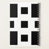 Elegante geometrische zwart-wit zakelijke foto planner (Achterkant)