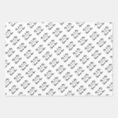 Elegante Gepersonaliseerd bruiloft wens namen zwar Inpakpapier Vel (Voorkant 2)