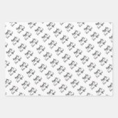 Elegante Gepersonaliseerd bruiloft wens namen zwar Inpakpapier Vel (Voorkant)