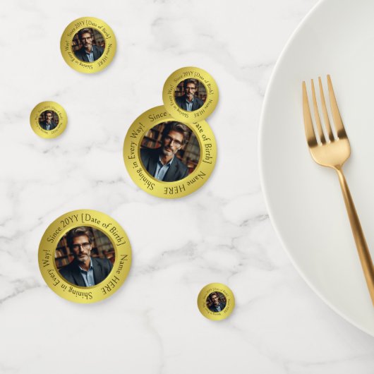 Elegante Gepersonaliseerd foto All-Occasion Shinin Confetti (Groep)