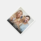 Elegante Gepersonaliseerd foto met liefde hond hui Servet (Hoek)