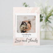 Elegante Gepersonaliseerd trouwfoto Bedankkaart (Staand voorkant)