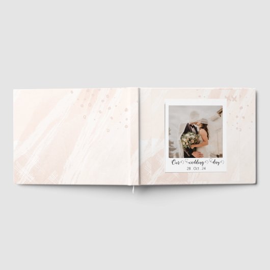Elegante Gepersonaliseerd trouwfoto Gastenboek (Volledig)