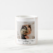 Elegante Gepersonaliseerd trouwfoto Koffiemok (Center)