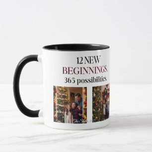 Elegante gepersonaliseerde 2025 kalender foto mok