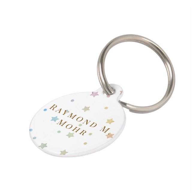 Elegante gepersonaliseerde aangepaste naam huisdierpenning (Zijkant)
