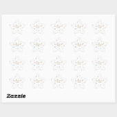 Elegante gepersonaliseerde aangepaste naam ster sticker (Vel)