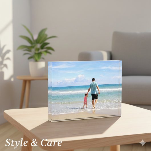 Elegante gepersonaliseerde acryl fotoplaquette fotoblokken