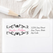 Elegante gepersonaliseerde Adresetiketten swirls Etiket (Insitu)