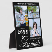 Elegante gepersonaliseerde afstudeersouvenirfoto fotoplaat (Zijkant)