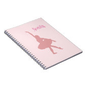 Elegante gepersonaliseerde ballerina school spiraa notitieboek (Rechterzijde)