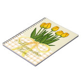 elegante gepersonaliseerde bloem notitieboek (Linkerzijde)