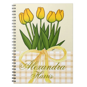 elegante gepersonaliseerde bloem notitieboek