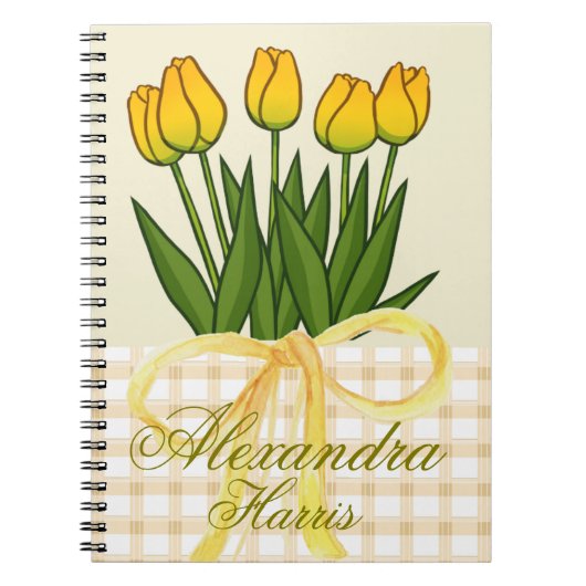 elegante gepersonaliseerde bloem notitieboek (Voorkant)
