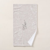 Elegante gepersonaliseerde bloemen bad handdoek (Handdoek)