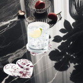 Elegante gepersonaliseerde bloemige huwelijkscoast kartonnen onderzetters