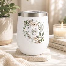 Elegante gepersonaliseerde bloemrijke monogramnaam