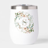 Elegante gepersonaliseerde bloemrijke monogramnaam (Voorkant)