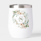 Elegante gepersonaliseerde bloemrijke monogramnaam (Achterkant)