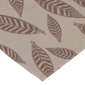 Elegante gepersonaliseerde boho blokprint bladeren korte tafelloper (Hoek)