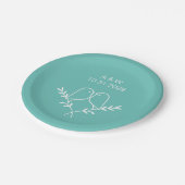 Elegante gepersonaliseerde bruiloft - aangepaste d papieren bordje (Gekanteld)