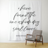 Elegante gepersonaliseerde bruiloft achtergrond ba wandkleed (In situ)