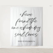 Elegante gepersonaliseerde bruiloft achtergrond ba wandkleed (Voorkant)