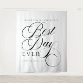 Elegante gepersonaliseerde bruiloft "beste dag ooi wandkleed (Voorkant)