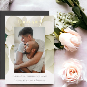 Elegante gepersonaliseerde bruiloft dank u kaart