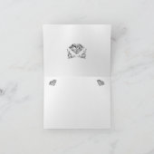 Elegante, gepersonaliseerde bruiloft dank u kaarte bedankkaart (Binnen)