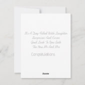 Elegante gepersonaliseerde bruiloft gefeliciteerd  feestdagenkaart (Achterkant)