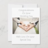 Elegante gepersonaliseerde bruiloft gefeliciteerd  feestdagenkaart (Voorkant)