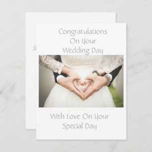Elegante gepersonaliseerde bruiloft gefeliciteerd  feestdagenkaart