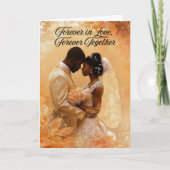 Elegante gepersonaliseerde bruiloft Kaart | Afro-A (Voorkant)