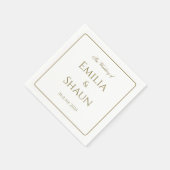 Elegante gepersonaliseerde bruiloft servetten (Hoek)