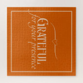 Elegante gepersonaliseerde dankbare Thanksgiving H Legpuzzel (Horizontaal)