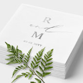 Elegante gepersonaliseerde echte Folie monogram br Folie Servetten
